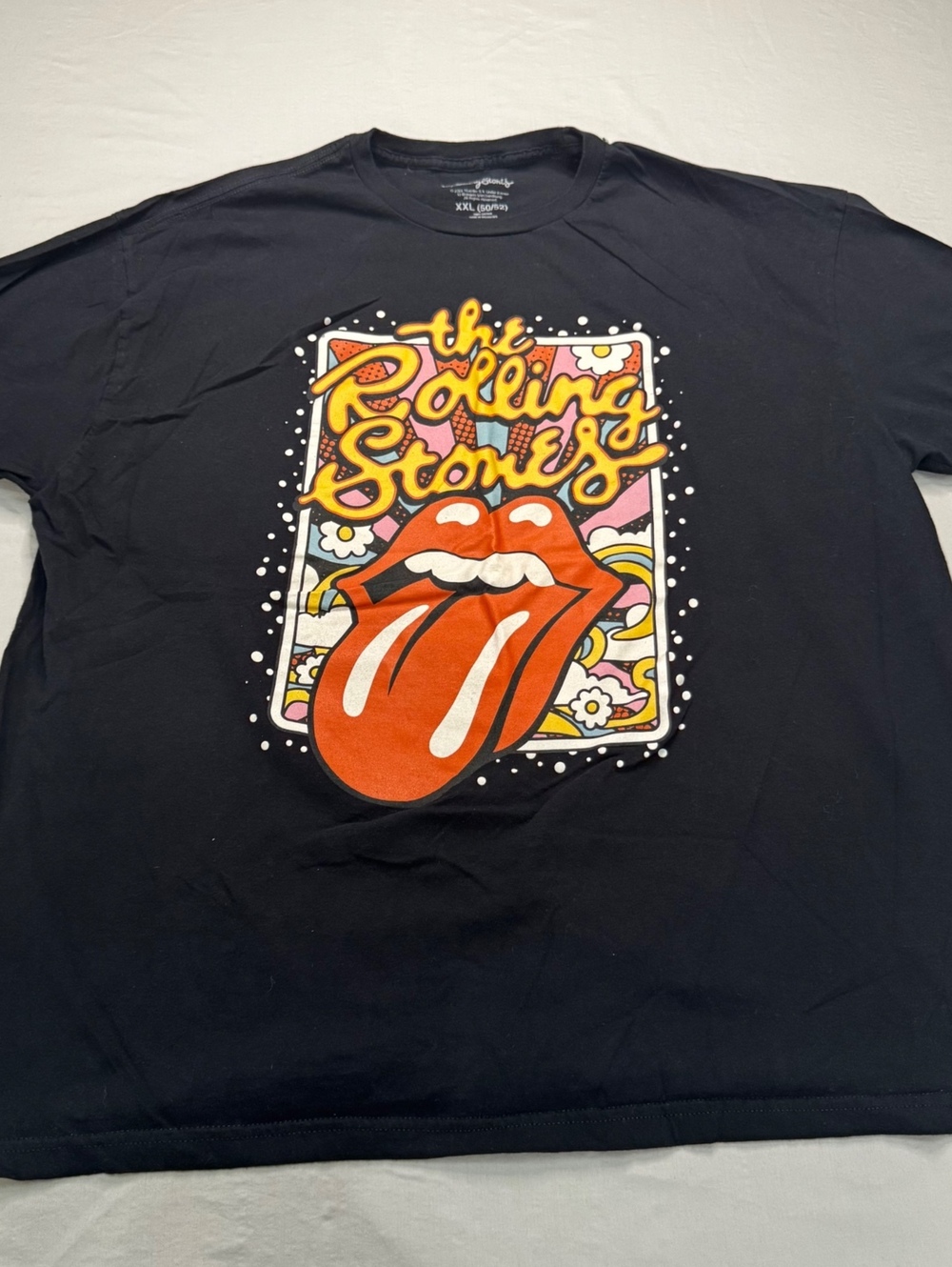 The Rolling Stones T Shirt Men’s XXL Black Tongue Graphic Band Tee 2022
